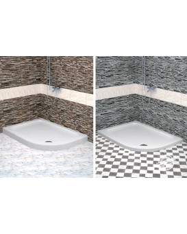 Elmas Oval Asimetrik Flat-Monoblok Dus Teknesi