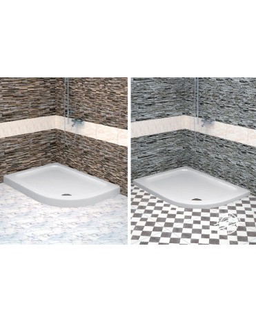 Elmas Oval Asimetrik Flat-Monoblok Dus Teknesi