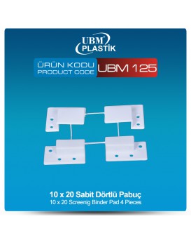 10x20 Sabit Dörtlü Pabuç